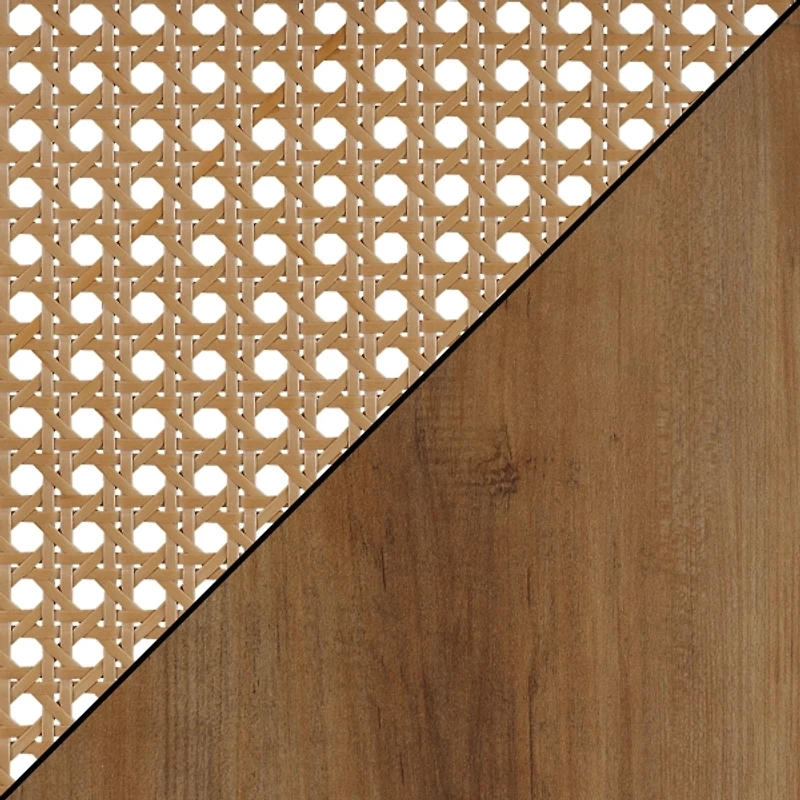 Northfield Brown Woven Rattan Open Accent Table