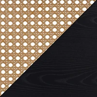 Northfield Black Woven Rattan Open Accent Table