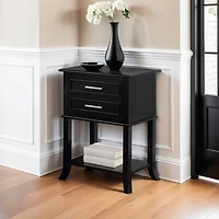 Flared Two-Drawer Accent Table