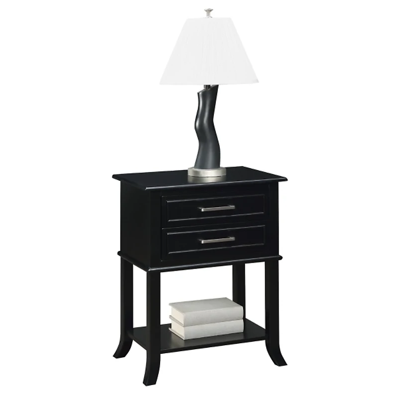 Flared Two-Drawer Accent Table