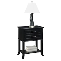 Flared Two-Drawer Accent Table