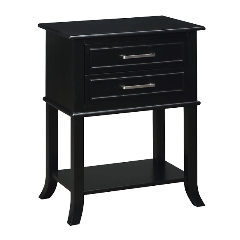 Flared Two-Drawer Accent Table