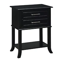 Flared Two-Drawer Accent Table