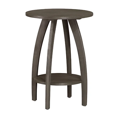 Aldrin Round Grey Wash Accent Table