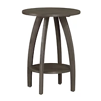 Aldrin Round Grey Wash Accent Table