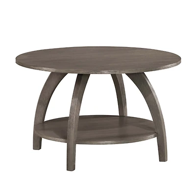 Aldrin Round Grey Wash Coffee Table