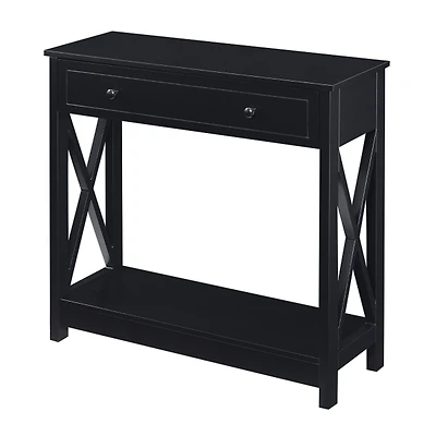 Oxford Black X-Panel Console Table