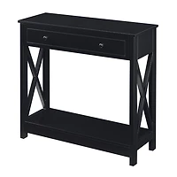 Oxford Black X-Panel Console Table