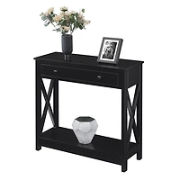 Oxford Black X-Panel Console Table