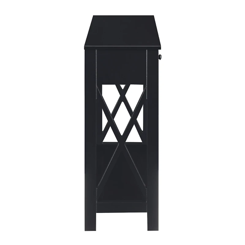 Oxford Black X-Panel Console Table