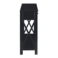 Oxford Black X-Panel Console Table