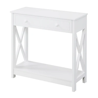 Oxford White X-Panel Console Table