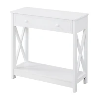 Oxford White X-Panel Console Table