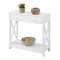 Oxford White X-Panel Console Table
