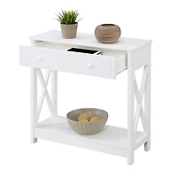 Oxford White X-Panel Console Table