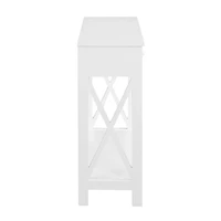 Oxford White X-Panel Console Table