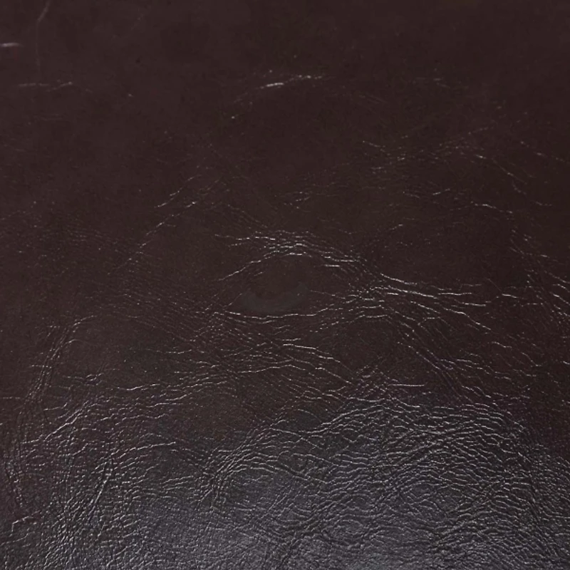 Brown Faux Leather Natasha Ottoman Stool