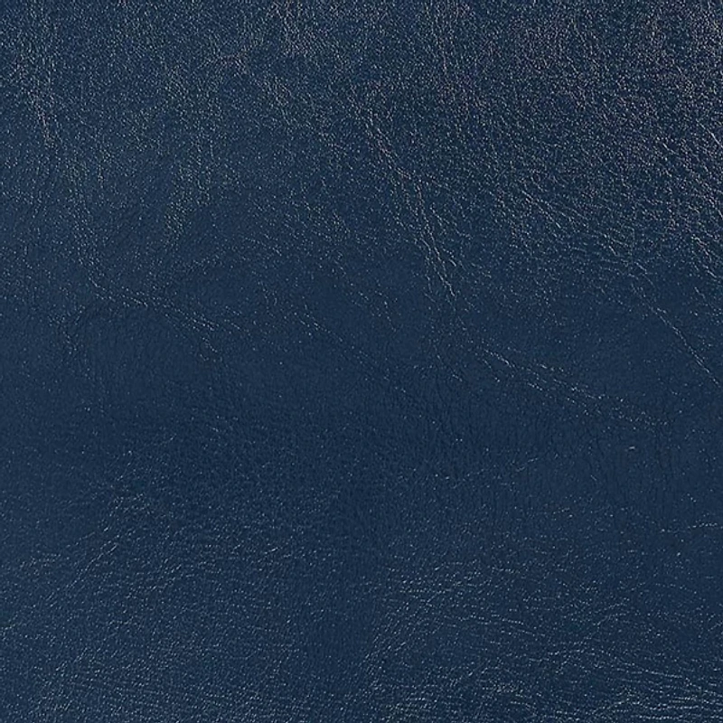 Navy Faux Leather Jessy Storage Ottoman