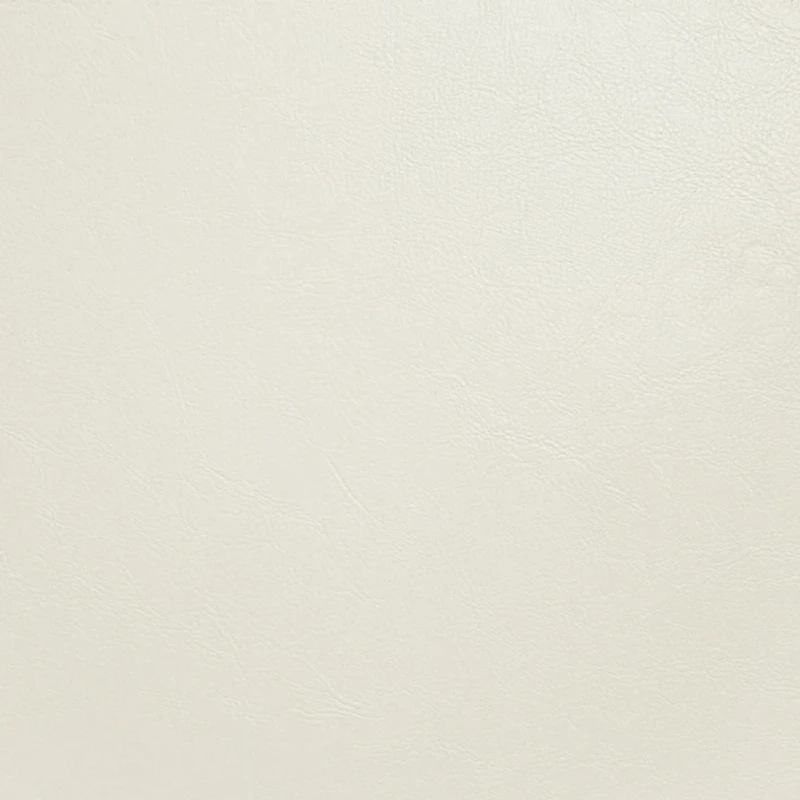 Ivory Faux Leather Jessy Storage Ottoman