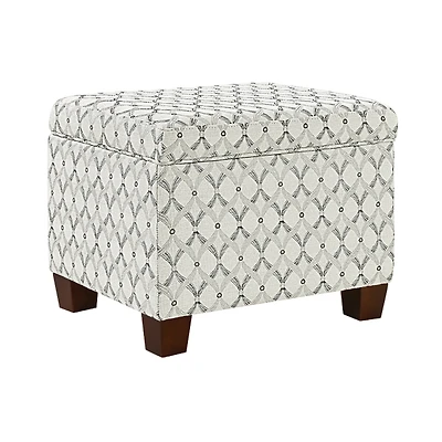 White & Gray Madison Storage Ottoman