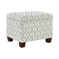 White & Gray Madison Storage Ottoman