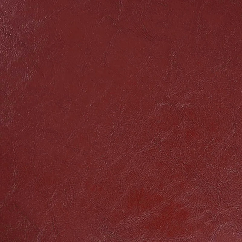 Red Faux Leather Round Shoe Storage Ottoman