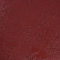 Red Faux Leather Round Shoe Storage Ottoman