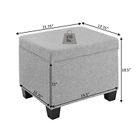 Beige Madison Storage Ottoman