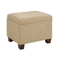Beige Madison Storage Ottoman