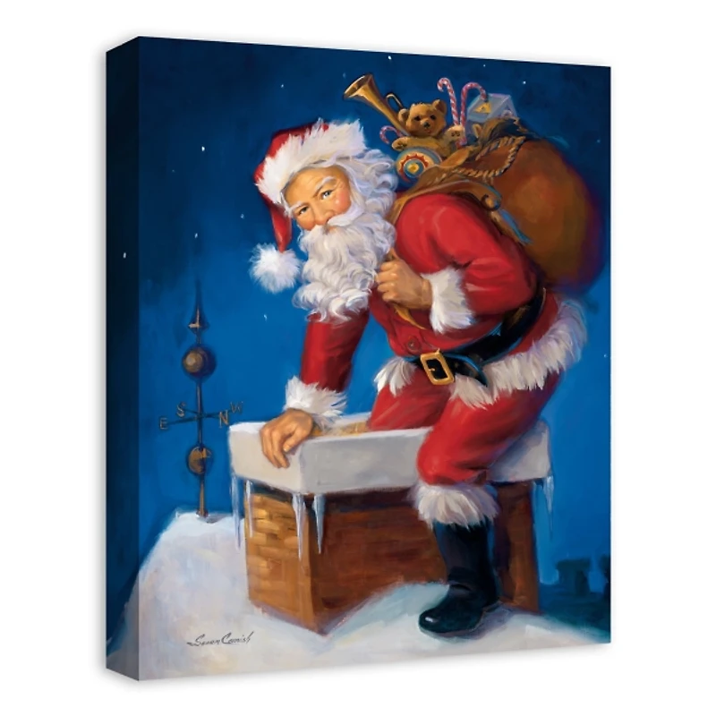 Here Comes Santa Canvas Art Print