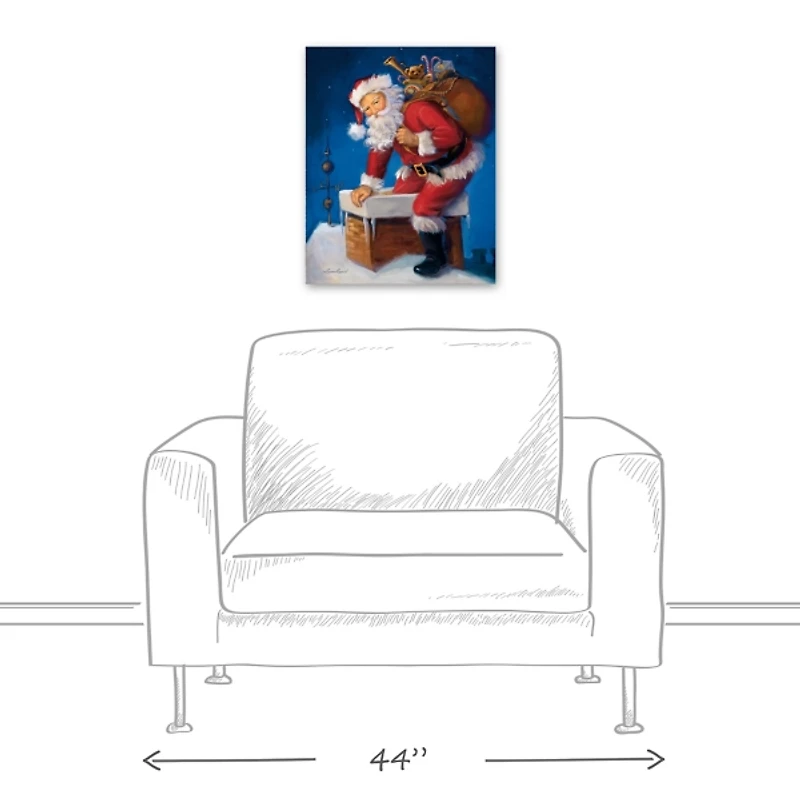 Here Comes Santa Canvas Art Print