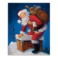 Here Comes Santa Canvas Art Print