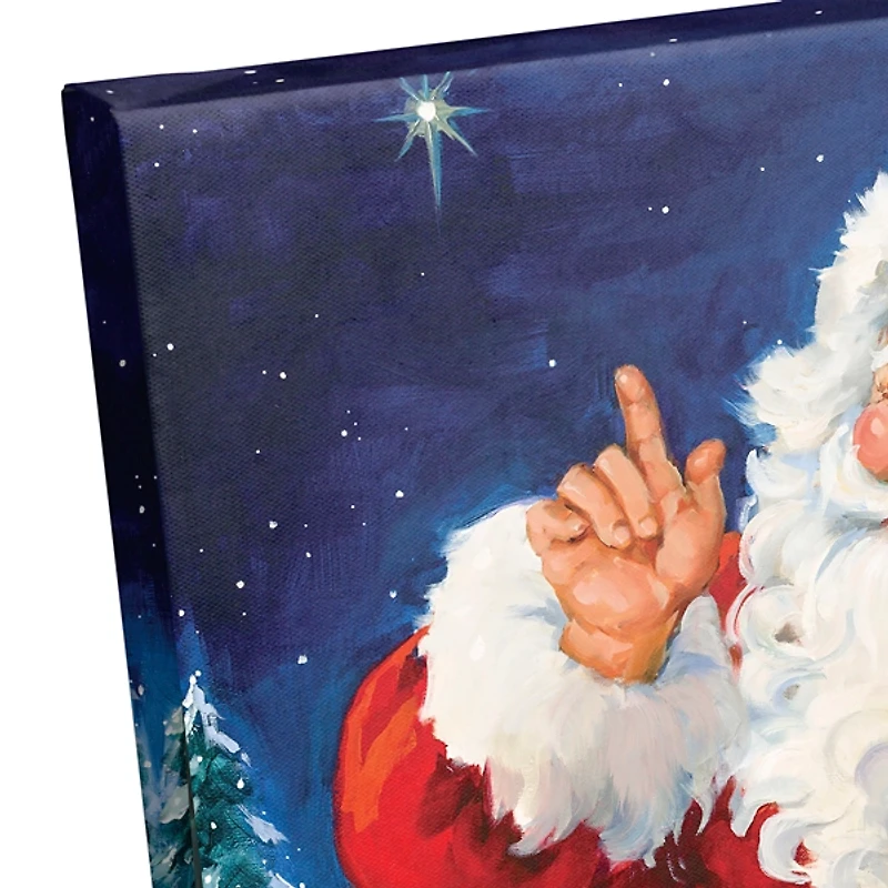 Santa's Lead Reindeer Canvas Art Print