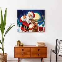 Santa's Lead Reindeer Canvas Art Print