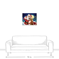 Santa's Lead Reindeer Canvas Art Print