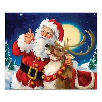 Santa's Lead Reindeer Canvas Art Print
