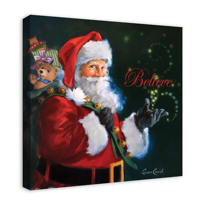 Believe Santa Claus Canvas Art Print