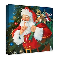 Santa Shhh Canvas Art Print