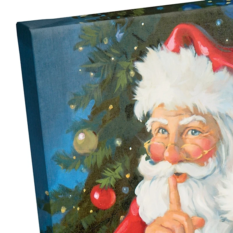 Santa Shhh Canvas Art Print