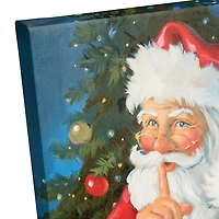 Santa Shhh Canvas Art Print