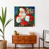 Santa Shhh Canvas Art Print