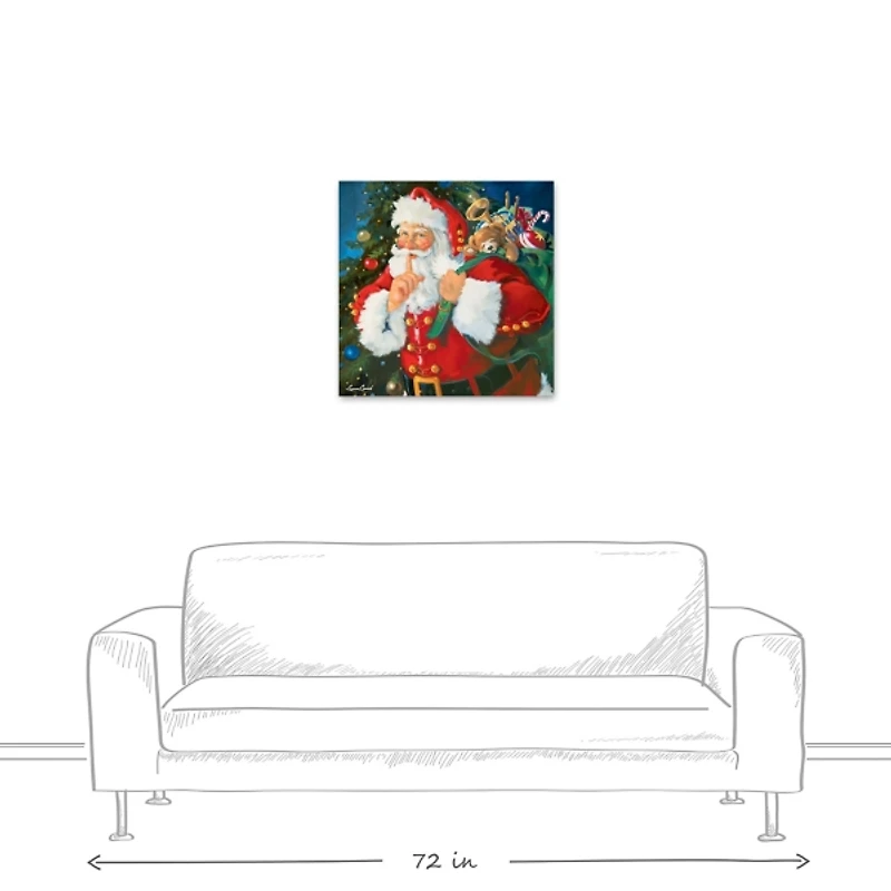 Santa Shhh Canvas Art Print