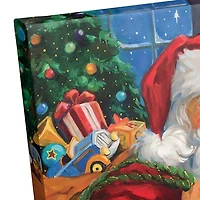 Santa Checking His List Canvas Art Print