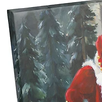 Woodland Santa Canvas Art Print