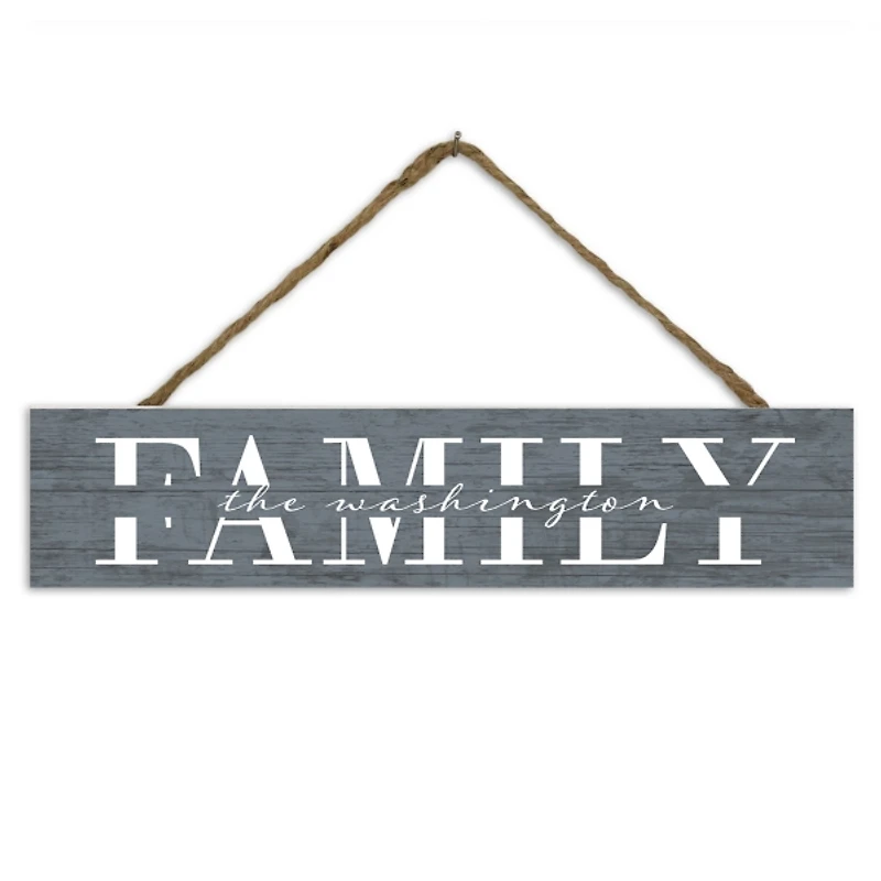 Personalized Gray Family Wall Plaque