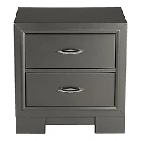 Metallic Gray Wood Jovan Nightstand