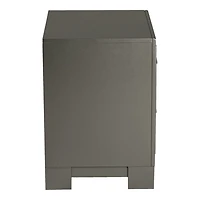 Metallic Gray Wood Jovan Nightstand