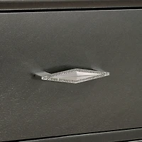 Metallic Gray Wood Jovan Nightstand