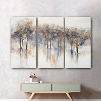 Misty Woods Canvas Art Prints, Set of 3