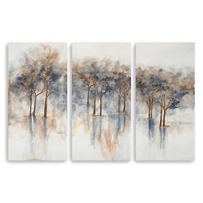 Misty Woods Canvas Art Prints, Set of 3
